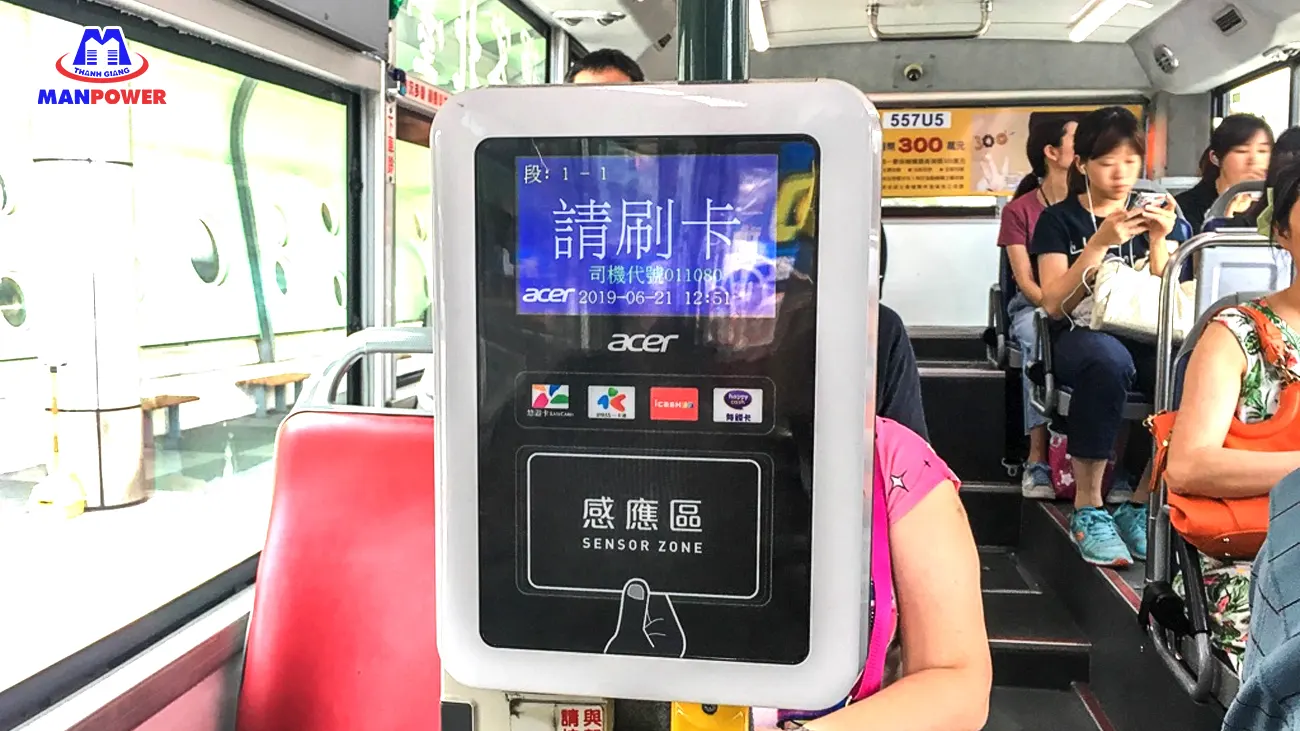 thanh toán xe bus nhật bản