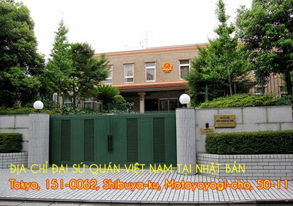 địa chỉ Đại sứ quán Việt Nam tại Nhật Bản