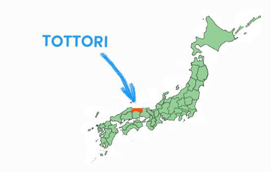 Vị trí địa lý tỉnh Tottori Japan
