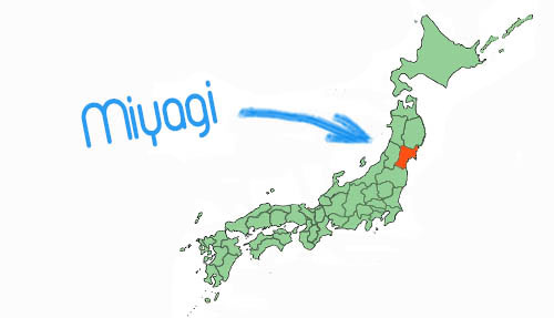 Vị trí địa lý tỉnh Miyagi Nhật Bản