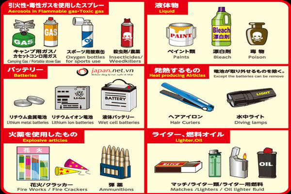 Những đồ cấm mang sang Nhật