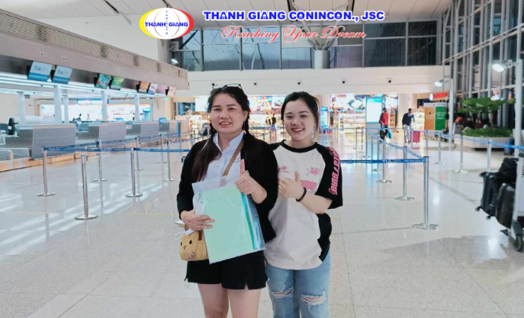 2 Bạn học viên Thanh Giang tại chi nhánh Hồ Chí Minh lên đường sang Philippines tham dự thi Chứng chỉ JFT và Chế biến thực phẩm (09/01/2024)