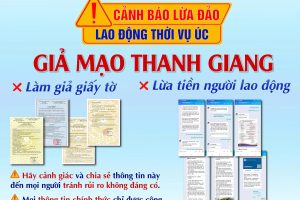 Cảnh báo giả mạo Thanh Giang – Lừa đảo lao động đi làm việc tại Úc