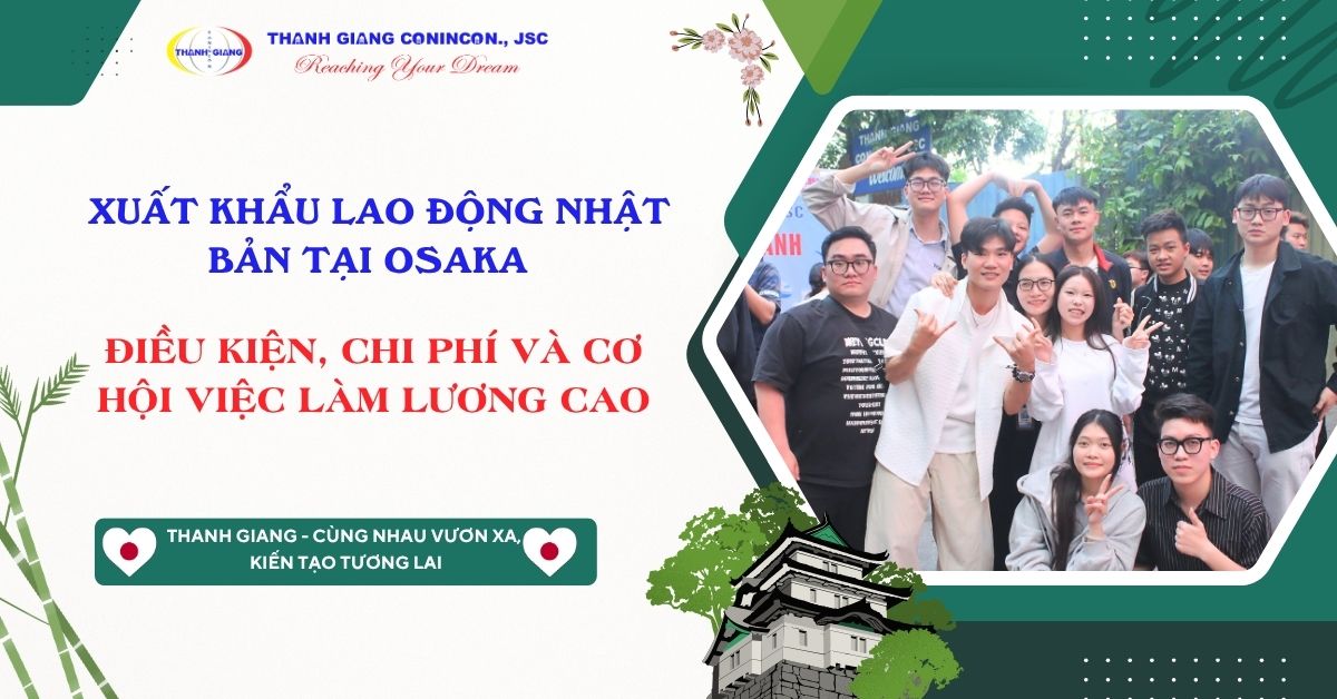 Xuất khẩu lao động Nhật Bản tại Osaka