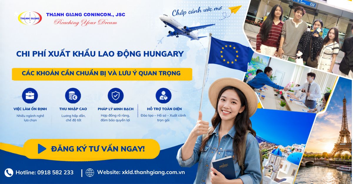Chi phí Xuất khẩu lao động Hungary
