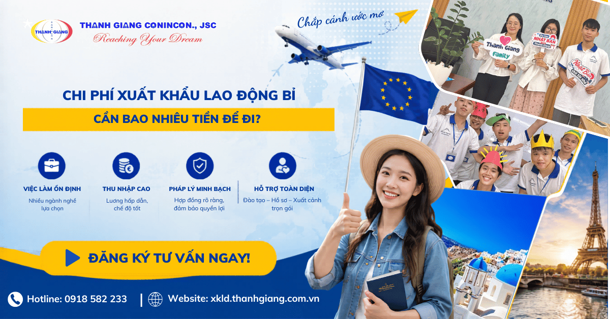 Chi phí Xuất khẩu lao động Bỉ