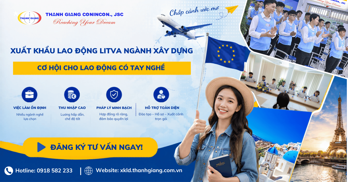 Xuất khẩu lao động Litva ngành xây dựng