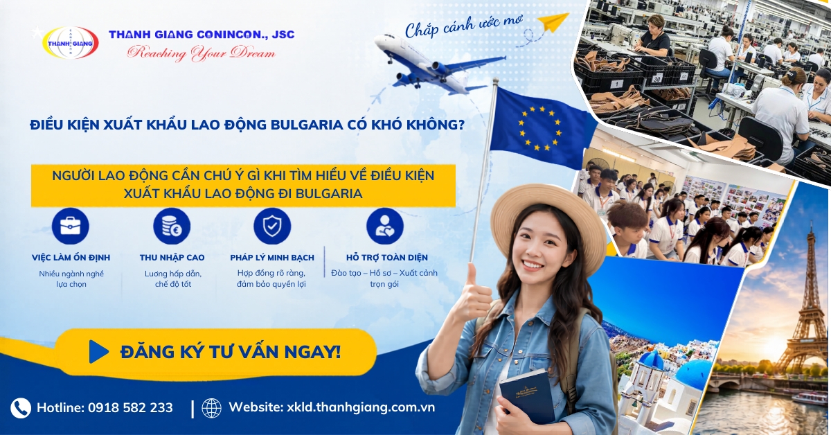 Điều kiện Xuất khẩu lao động Bulgaria