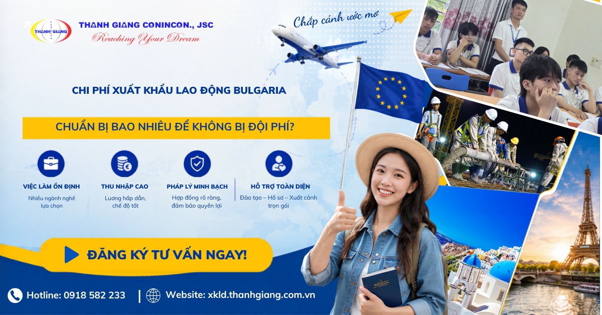 Chi phí Xuất khẩu lao động Bulgaria