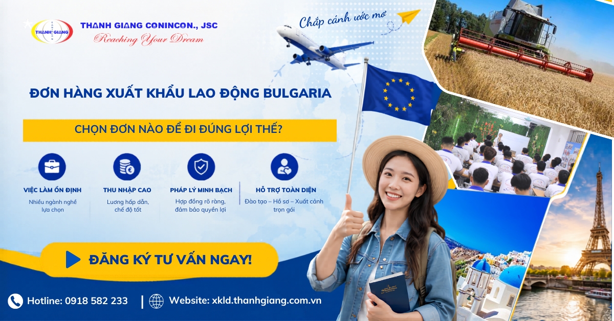 Đơn hàng Xuất khẩu lao động Bulgaria