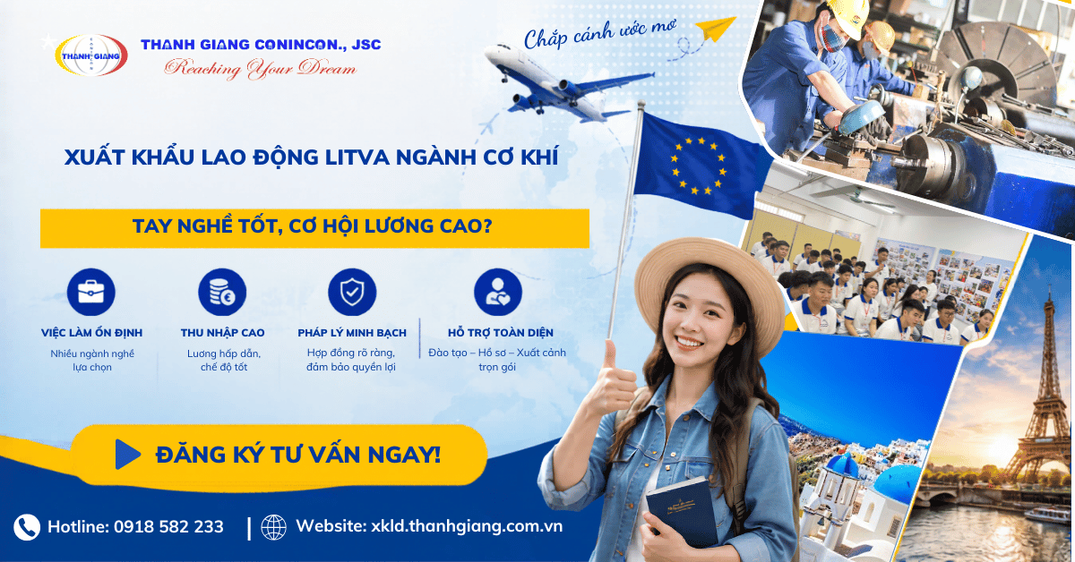 Xuất khẩu lao động Litva ngành cơ khí