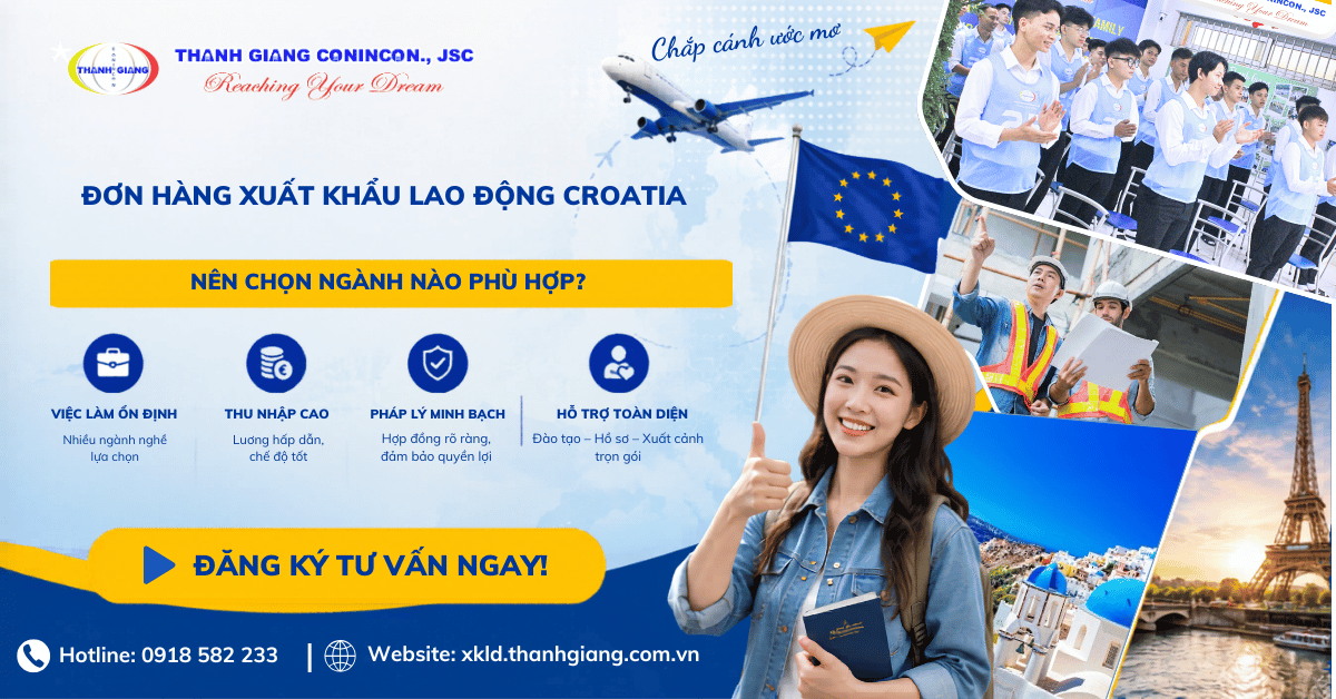 Đơn hàng xuất khẩu lao động Croatia
