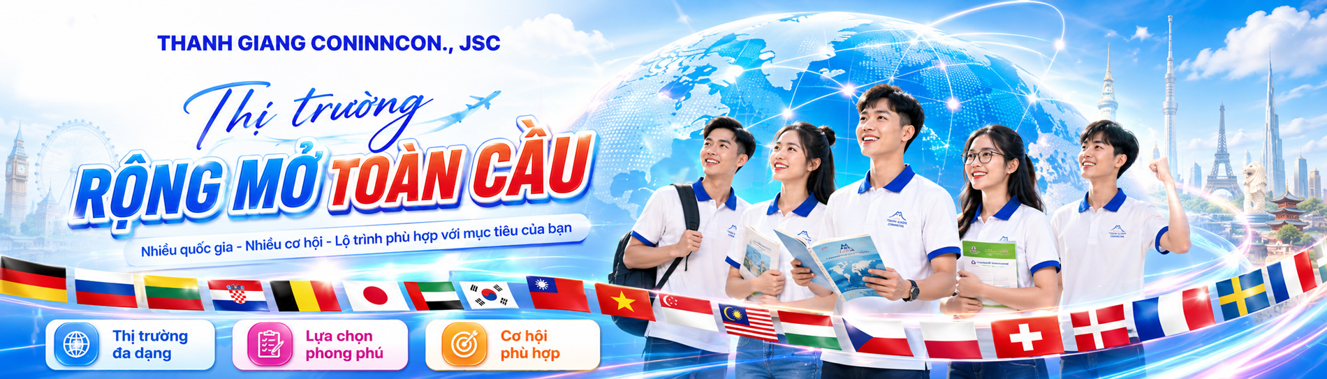 Xuất khẩu lao động Thanh Giang Conincon.,jsc Banner xkld thanh Giang