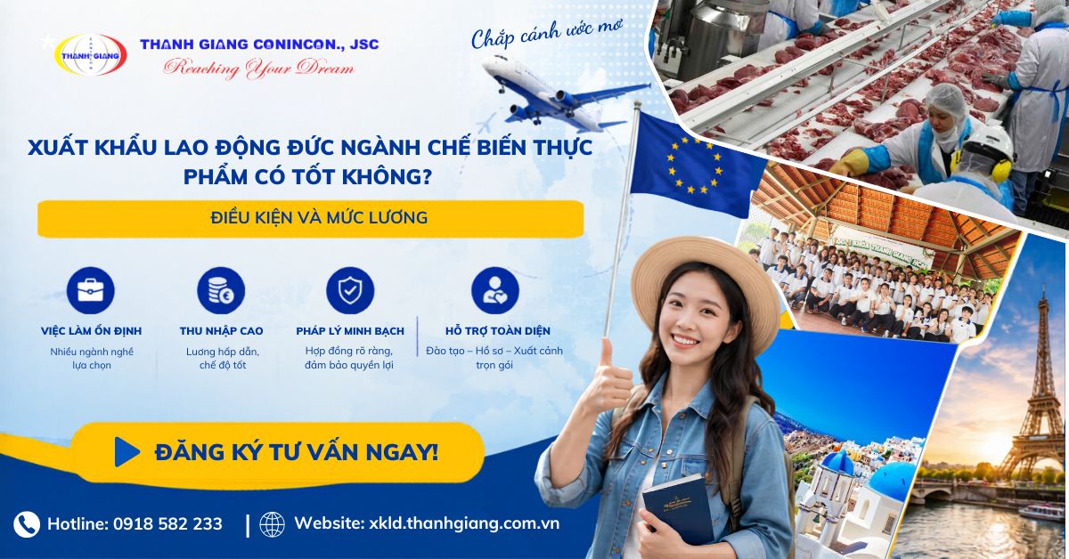 Xuất khẩu lao động Đức ngành chế biến thực phẩm