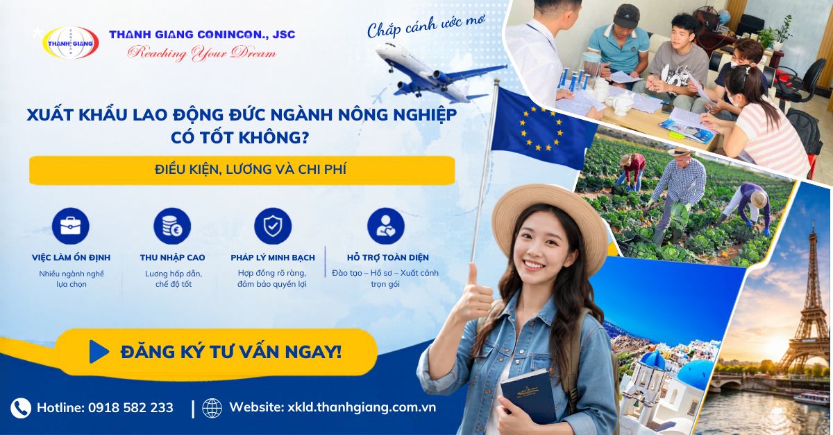 Xuất khẩu Lao động Đức ngành Nông nghiệp