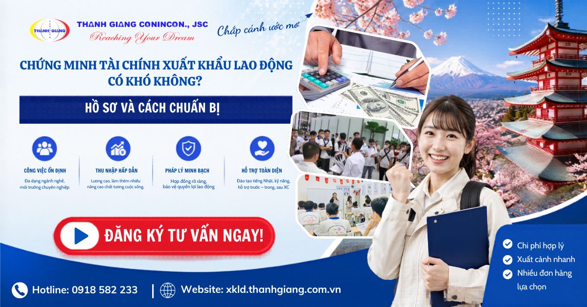 Chứng minh tài chính xuất khẩu lao động