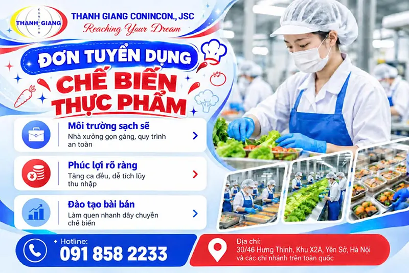 KNNV6463 - CHẾ BIẾN THỰC PHẨM (CHIBA) - TUYỂN TẠI NHẬT và VIỆT NAM 1 chế biến thực phẩm 2