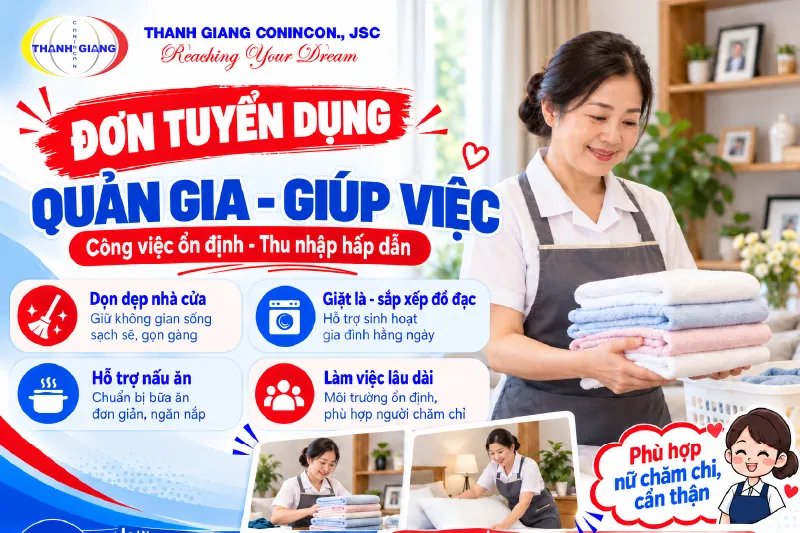 VNT250 - QUẢN GIA CHUYÊN NGHIỆP, GIÚP VIỆC CAO CẤP 1 Tuyen dung quan gia – giup viec tan tam 02 02